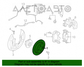 Placă de frână spate dreapta Mini Cooper Clubman R55 07-14