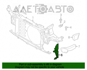 Дефлектор радиатора правый Mini Cooper Countryman R60 10-16