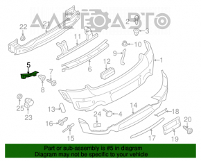 Suportul pentru bara spate stânga Mini Cooper Countryman R60 10-16