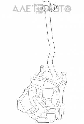 Rezervorul de spălare a parbrizului pentru Mini Cooper Countryman R60 10-16, cu gât, fără capac și senzor, nou, original OEM.