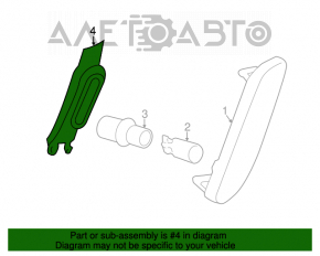 Indicator de aripă cu capac frontal stânga Mini Cooper Countryman R60 10-16 portocaliu