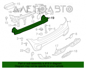 Amplificatorul pentru bara spate Mini Cooper F56 3d 14-19 pre-restilizare.