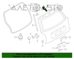 Buclele ușii portbagajului dreapta Mini Cooper F56 3d 14-