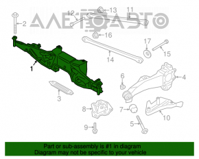 Bara spate Mini Cooper F56 3d 14- fwd