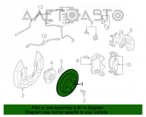 Placă de frână spate stânga Mini Cooper F56 3d 14- 260/10mm