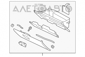 Перчаточный ящик, бардачок Subaru Impreza 17- GK черный, царапины