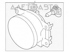 Farul anti-ceață stânga pentru Subaru Impreza 17- GK, adaptabil.