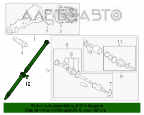 Arborele cardanic al cardanului Subaru Impreza 17- GK cutie de viteze automată