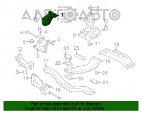 Pernele centrale ale motorului Subaru Outback 10-14 2.5