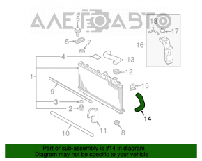 Патрубок охлаждения нижний Subaru Outback 10-14 2.5 новый OEM оригинал