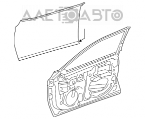 Дверь голая передняя правая Toyota Avalon 19- новый неоригинал