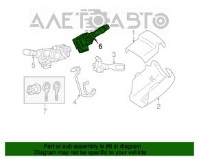 Подрулевой переключатель правый Toyota Camry v50 12-14 usa