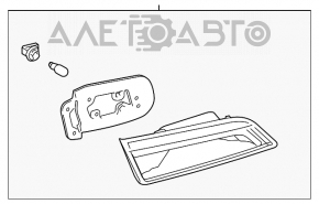 Lampa interioară pentru capacul portbagajului dreapta Toyota Camry v50 12-14 SUA, nou, neoriginal.