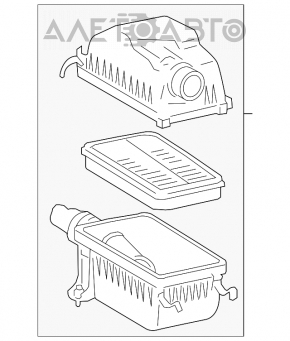 Корпус воздушного фильтра Toyota Sequoia Tundra 08-16 4.6 5.7