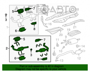 Tubul de admisie cu catalizatoare stânga Toyota Sequoia Tundra 08-16 4.6 5.7 secundar