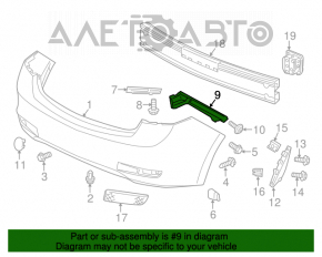 Крепление заднего бампера правое Acura ILX 13-18