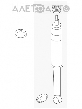 Амортизатор задний правый Acura ILX 13-15 дорест OEM