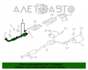 Tubul de admisie cu catalizator pentru Acura TLX 15-17 2.4