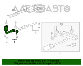 Tubul de admisie cu catalizator pentru Chevrolet Equinox 10-17 2.4