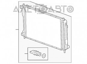 Радиатор охлаждения вода Chevrolet Equinox 10-17 2.4