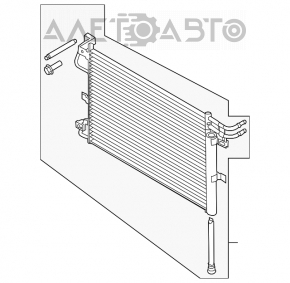 Radiatorul condensatorului de aer condiționat Ford Explorer 11-19 3.5, tip 2.