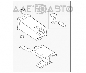 Canistra cu absorbant de cărbune Ford Flex 09-19