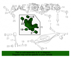 Цапфа задняя правая Ford Explorer 11-19