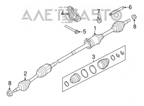 Ax cu roți din față dreapta pentru Ford Explorer 11-15 3.5 AWD