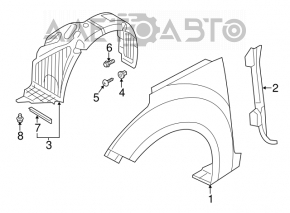 Aripa dreapta fata Hyundai Veloster 12-17 nou original OEM