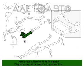 Tubul de admisie cu catalizator stânga Infiniti Q50 16-18 3.0