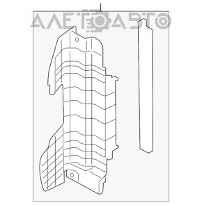 Deflectorul radiatorului stânga Kia Forte 4d 14-16 pre-restilizare