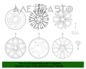 Roată de 16 inch pentru Kia Forte 4d 14-18