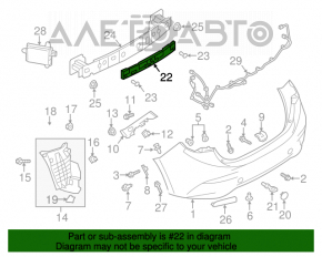 Абсорбер заднего бампера Mazda 3 14-18 BM