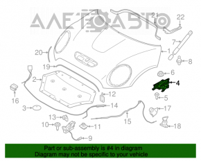 Петля капота правая Mini Cooper F56 3d 14-