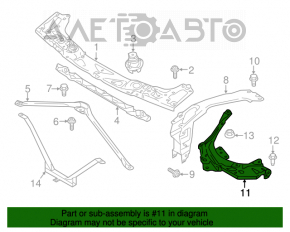 Suportul farului drept al farului Mini Cooper F56 3d 14-19 pre-restilizare.