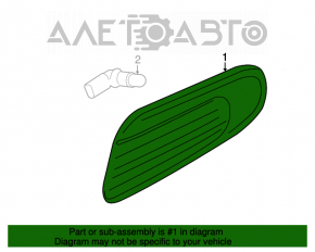 Semnalizatorul aripii din față dreapta Mini Cooper F56 3d 14- galben