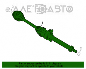 Ax cu semicurba dreapta fata Mini Cooper F56 3d 14- 1.5t automatizat