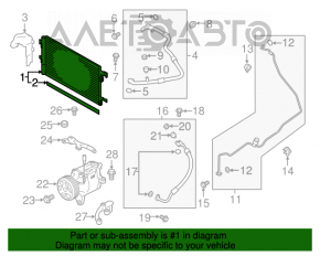 Radiatorul condensatorului de aer condiționat pentru Subaru Impreza 17- GK