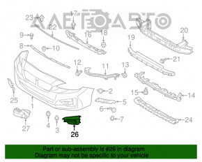 Решетка бампера левая Subaru Impreza 17- GK без DRL, без птф OEM