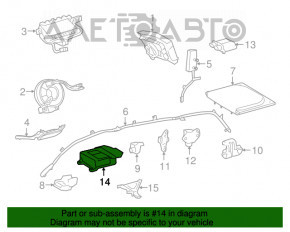 Modulul airbag SRS calculatorul airbag-urilor de siguranță Toyota Sienna 12-13