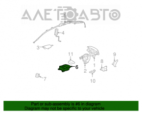 Modulul computerizat al airbag-urilor SRS pentru airbag-urile de siguranță ale Toyota Solara 2.4 04-08.