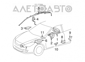 Модуль srs airbag компьютер подушек безопасности Toyota Solara 2.4 04-08