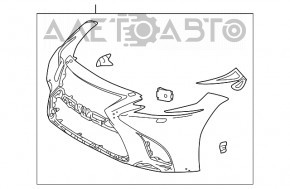 Bara fata goala Lexus LS500 18-20 alb, fara fragment la stanga, prinderi rupte, indoituri, zgarieturi, facute.