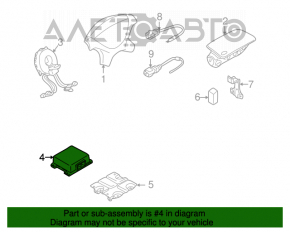 Modulul airbag SRS calculator pentru airbag-urile de siguranță Mitsubishi Galant 04-12