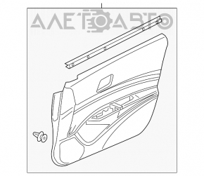 Обшивка двери карточка передняя левая Acura ILX 13-15 черн