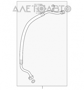 Tubul de aer condiționat condensator-compresor Acura ILX 13-15 aftermarket