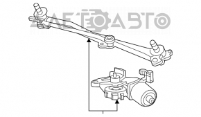 Trapezul de curățare a parbrizului cu motor pentru Chevrolet Volt 11-15.