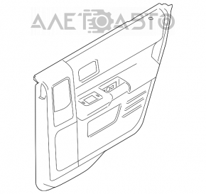 Capacul ușii cardului din spate dreapta Ford Flex 13-19 restilizat, bej cu inserție din lemn.