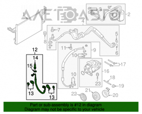 Bobina de condensare a compresorului de aer condiționat Ford Flex 09-12