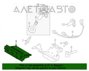 Blocul ECU al calculatorului motorului Ford Flex 09-12 pre-restilizare.